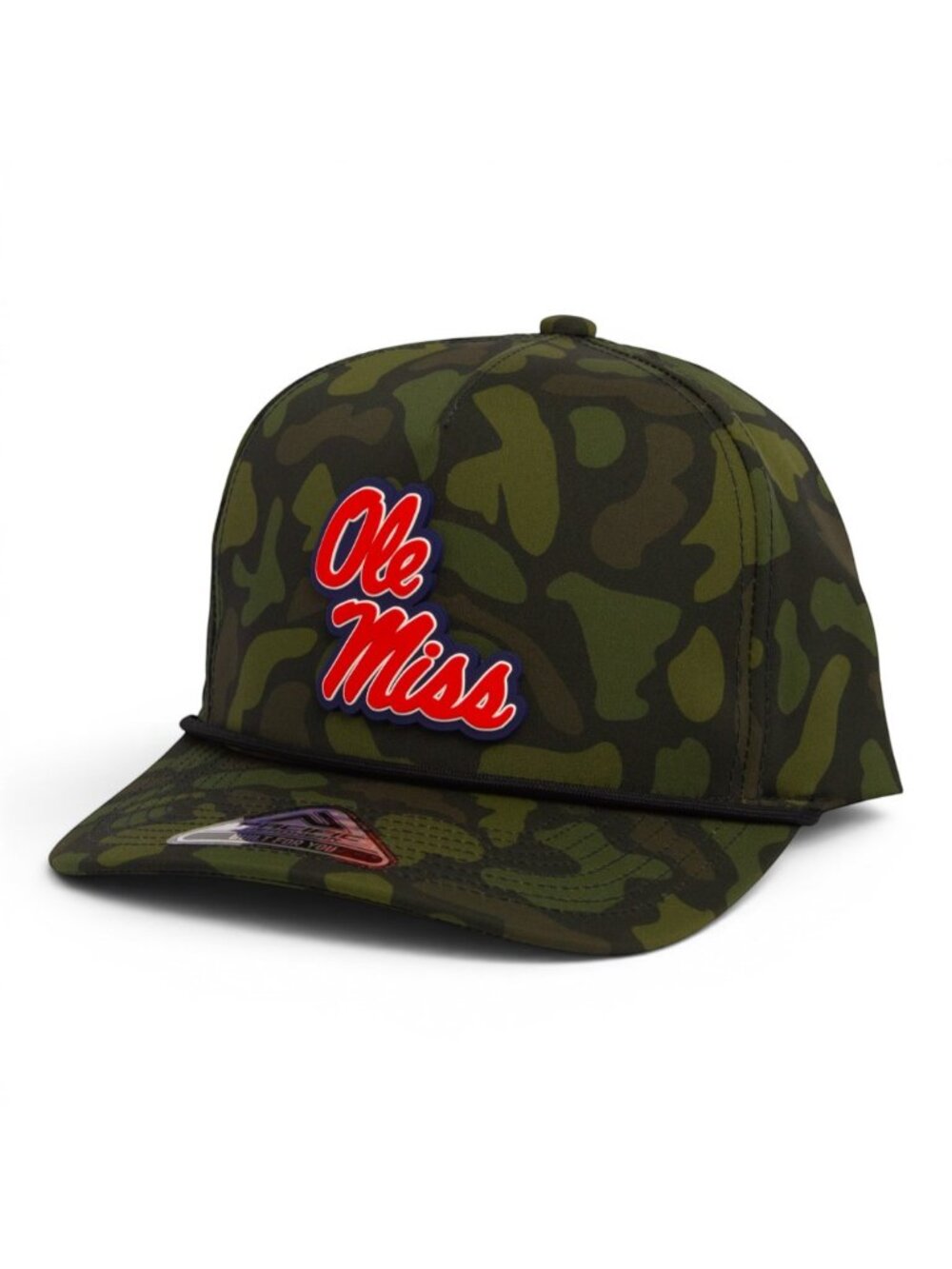 Ole Miss Rebels 3D Duck Camo Rope Hat- Woodland